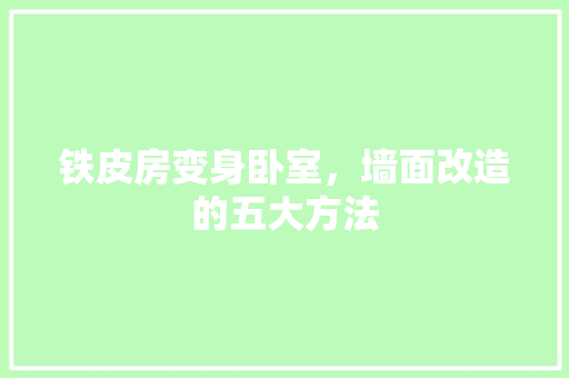 铁皮房变身卧室，墙面改造的五大方法