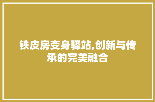 铁皮房变身驿站,创新与传承的完美融合