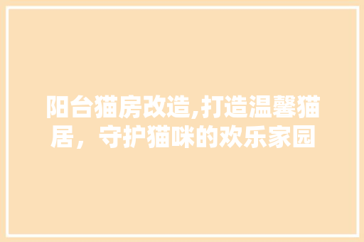 阳台猫房改造,打造温馨猫居，守护猫咪的欢乐家园