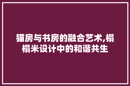 猫房与书房的融合艺术,榻榻米设计中的和谐共生