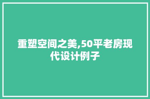 重塑空间之美,50平老房现代设计例子