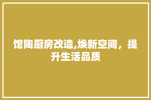 馆陶厨房改造,焕新空间，提升生活品质