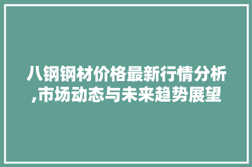 八钢钢材价格最新行情分析,市场动态与未来趋势展望