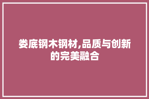 娄底钢木钢材,品质与创新的完美融合