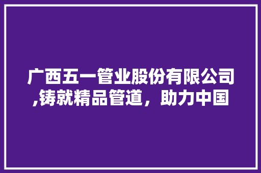 广西五一管业股份有限公司,铸就精品管道，助力中国基础设施建设