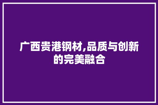 广西贵港钢材,品质与创新的完美融合