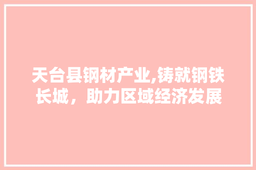 天台县钢材产业,铸就钢铁长城，助力区域经济发展