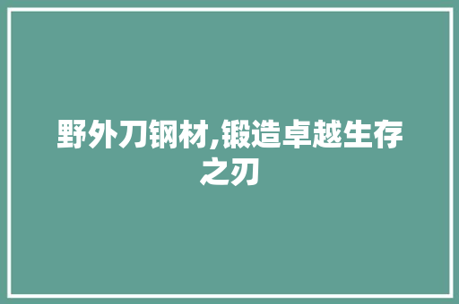 野外刀钢材,锻造卓越生存之刃
