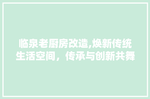 临泉老厨房改造,焕新传统生活空间，传承与创新共舞