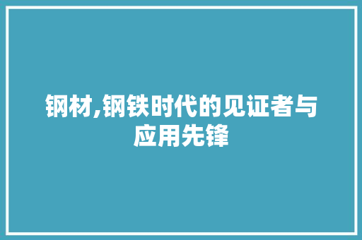 钢材,钢铁时代的见证者与应用先锋