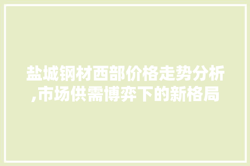 盐城钢材西部价格走势分析,市场供需博弈下的新格局