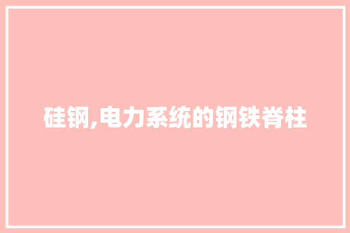 硅钢,电力系统的钢铁脊柱