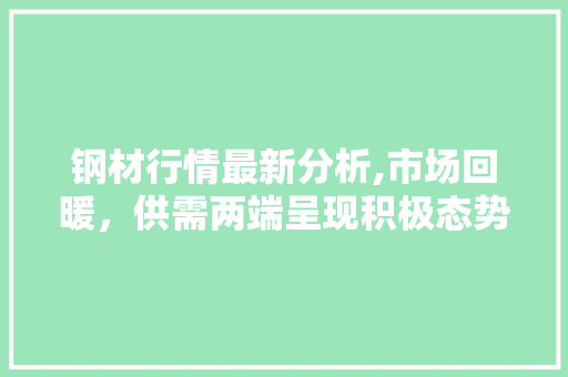 钢材行情最新分析,市场回暖，供需两端呈现积极态势
