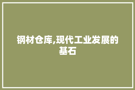 钢材仓库,现代工业发展的基石