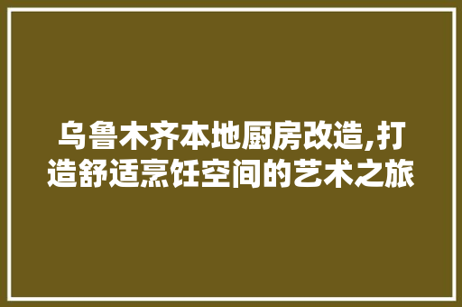 乌鲁木齐本地厨房改造,打造舒适烹饪空间的艺术之旅