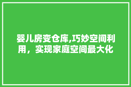 婴儿房变仓库,巧妙空间利用，实现家庭空间最大化