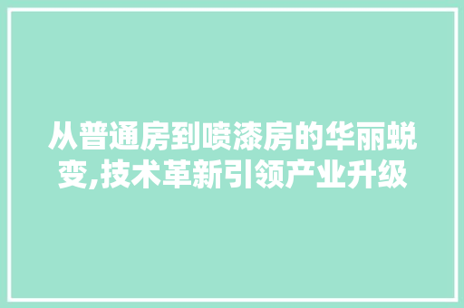 从普通房到喷漆房的华丽蜕变,技术革新引领产业升级