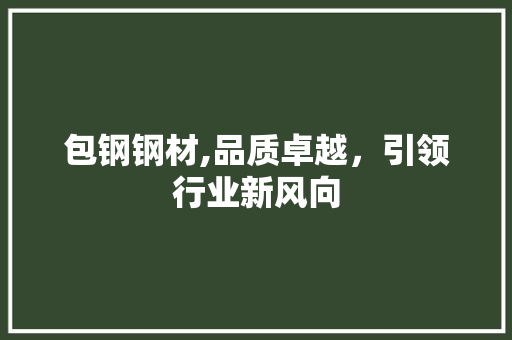 包钢钢材,品质卓越，引领行业新风向