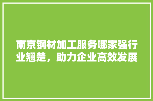 南京钢材加工服务哪家强行业翘楚，助力企业高效发展