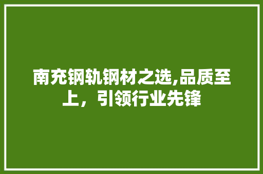 南充钢轨钢材之选,品质至上，引领行业先锋