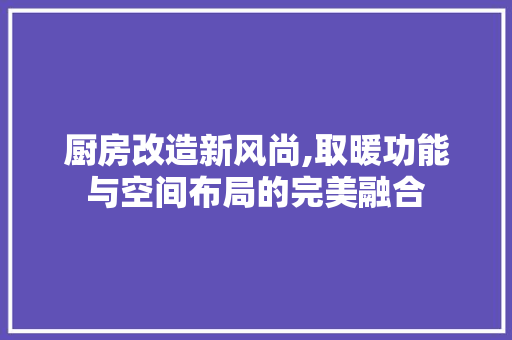 厨房改造新风尚,取暖功能与空间布局的完美融合