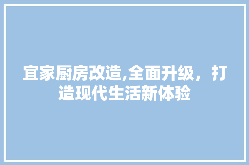 宜家厨房改造,全面升级，打造现代生活新体验