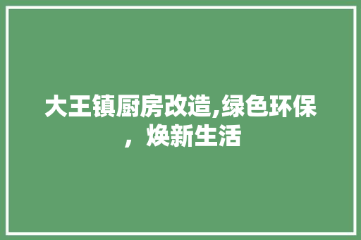 大王镇厨房改造,绿色环保，焕新生活