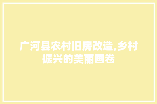 广河县农村旧房改造,乡村振兴的美丽画卷