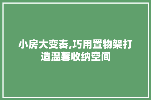 小房大变奏,巧用置物架打造温馨收纳空间
