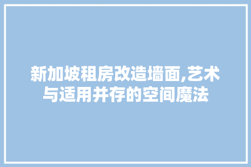 新加坡租房改造墙面,艺术与适用并存的空间魔法