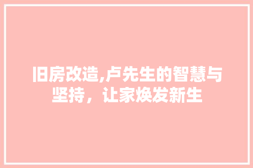 旧房改造,卢先生的智慧与坚持，让家焕发新生