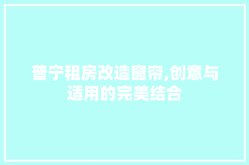 普宁租房改造窗帘,创意与适用的完美结合