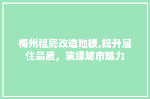 梅州租房改造地板,提升居住品质，演绎城市魅力