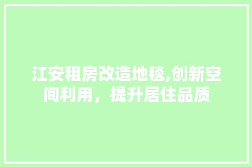 江安租房改造地毯,创新空间利用，提升居住品质