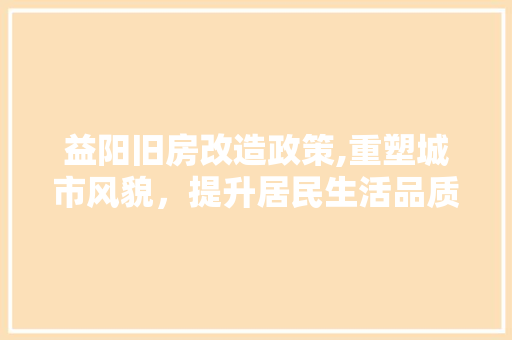 益阳旧房改造政策,重塑城市风貌，提升居民生活品质
